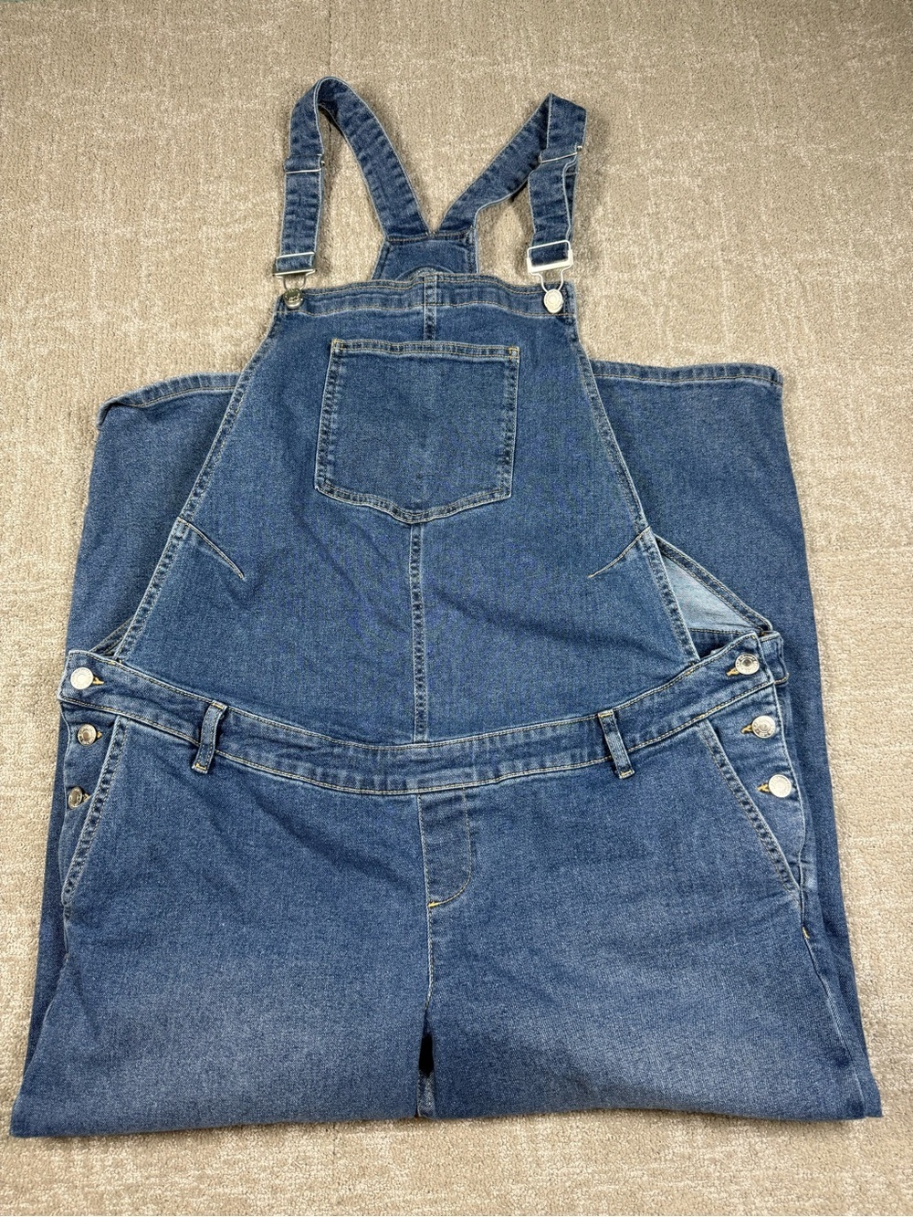 GAP Maternity Denim Overalls S Blue Dark Wash Classic Casual Utility XL